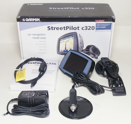 Комплект поставки GPS навигатора Garmin StreetPilot C320