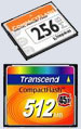 Compact Flash 256 Mb Kingston/ 512 Mb (45x)Transcend