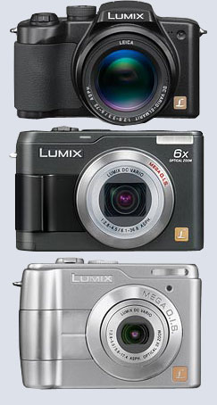 Цифровые фотокамеры Panasonic Lumix DMC-FZ5, DMC-LZ1, DMC-LS1
